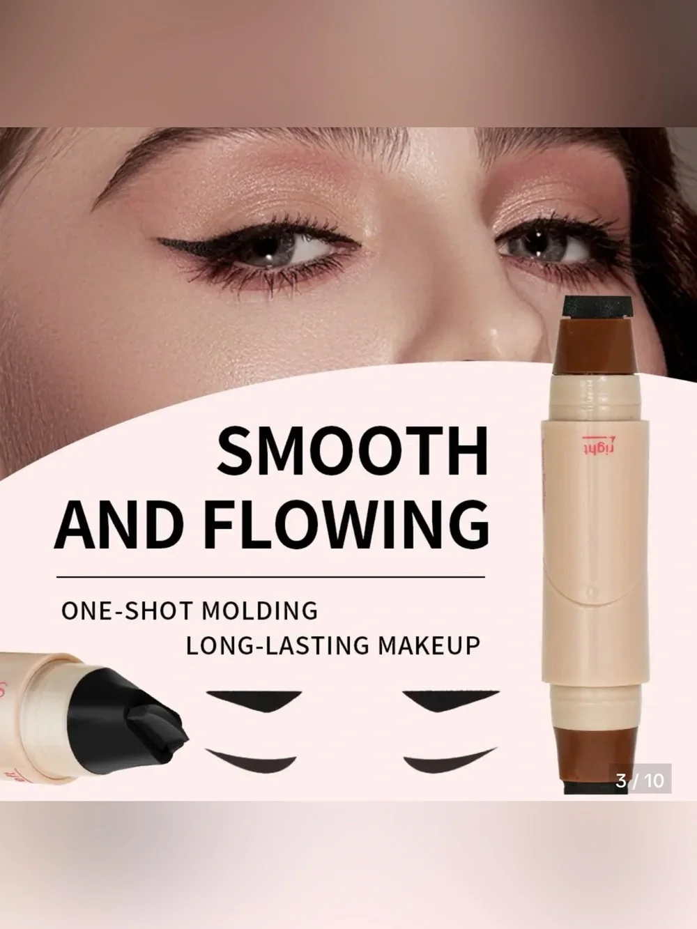 *VIRAL* SHEDOES Dual-End Winged Eyeliner Stamp Pen - Natural 02 Brown
